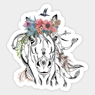 Beautiful Horse Artwork, Animal Lovers, Unicorn Art Sticker